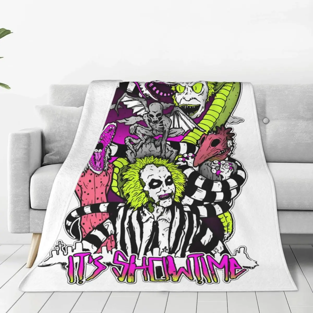 kf S50e6229ead064ede8a05d9e16fee528f5 B Beetlejuice Spooky Movie Ghost Blanket Halloween Horror Fleece Throw Blanket Bedroom Sofa Portable Ultra Soft - Beetlejuice Shop